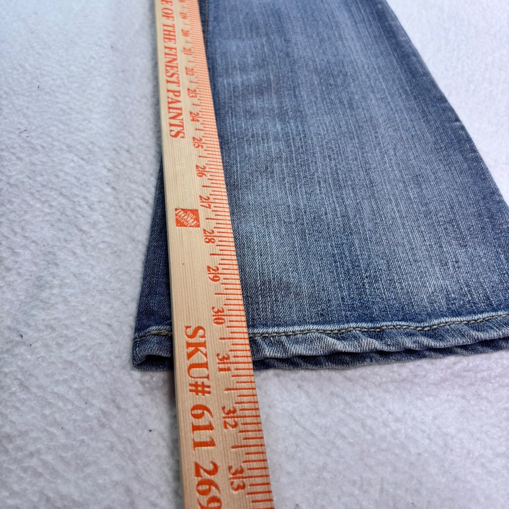 Mudd Embellished Bootcut Jeans Size 7 Light Wash Stretch Denim Blue - Picture 6 of 7